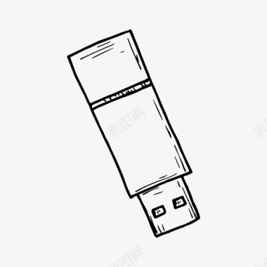 usb闪存驱动器手绘内存图标