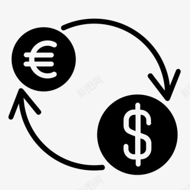立体素材货币兑换银行商业图标