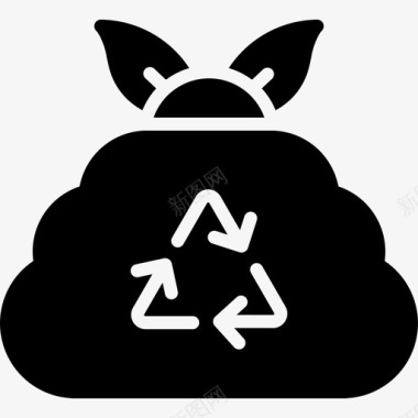 垃圾删除图标垃圾袋垃圾回收图标