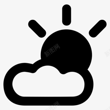 云服务器天气应用云信息图标