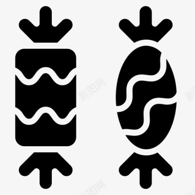 餐厅海报糖果糖果店食品和餐厅图标