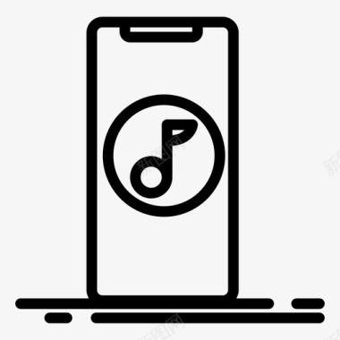 iphone8手机免抠PNG智能手机iphone播放歌曲图标