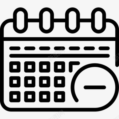 垃圾删除图标日历日期删除图标