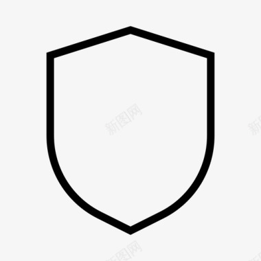 公共标识安全盾防御保护图标