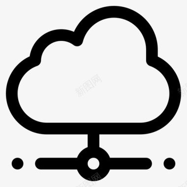 云计算云网络云计算云连接图标