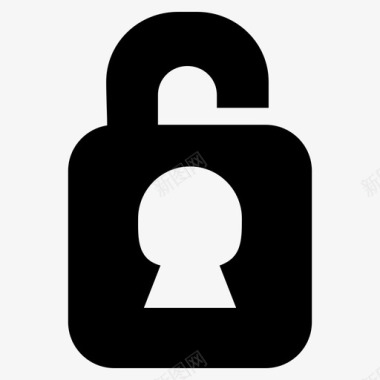 公共标识安全解锁忘记打开图标