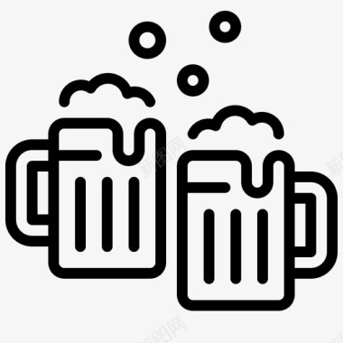 啤酒啤酒饮料瓶子图标