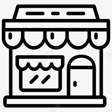 购物排行榜商店建筑市场图标