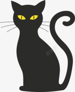 猫 万圣节 剪影 Mieze 黑猫 黑色 动物 矢量 很奇怪黑猫素材