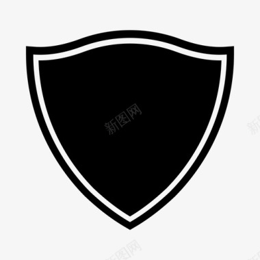 公共标识安全盾防御保护图标