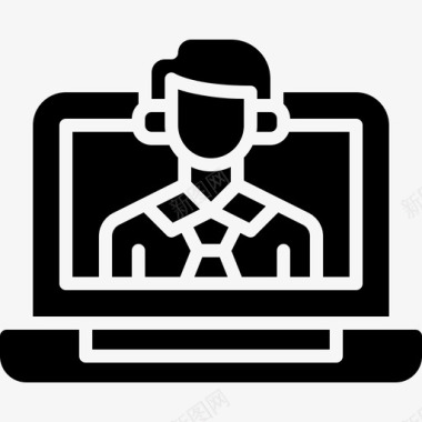 火焰人笔记本电脑头像人图标