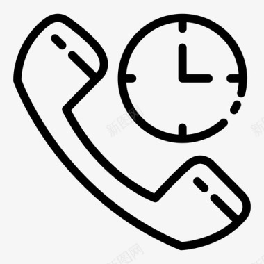 时间流逝电话通讯对话框图标