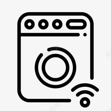 智能洗衣机家居科技图标