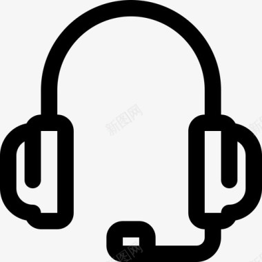 服务耳机音频耳机客户服务图标