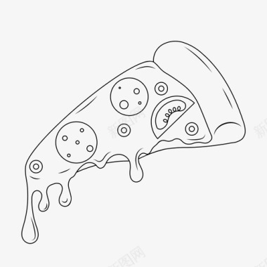 披萨片快餐一块图标