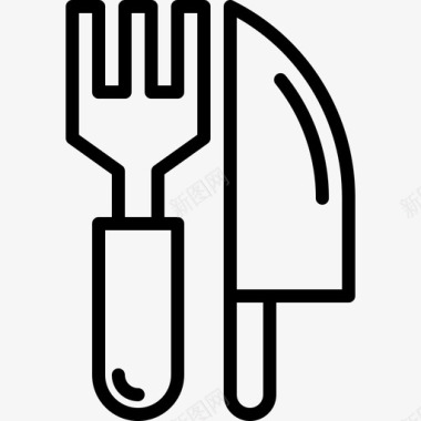 食品和餐厅餐具吃的叉子图标