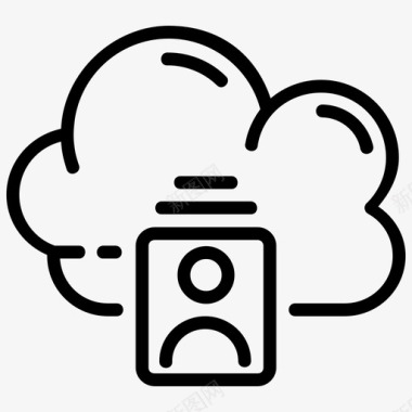 云服务器云账号联系人互联网图标