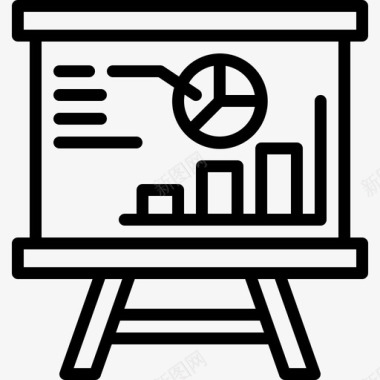 相框图演示板图表饼图图标