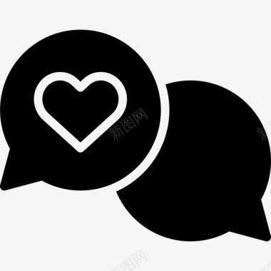 浪漫海报言语泡泡聊天爱情图标
