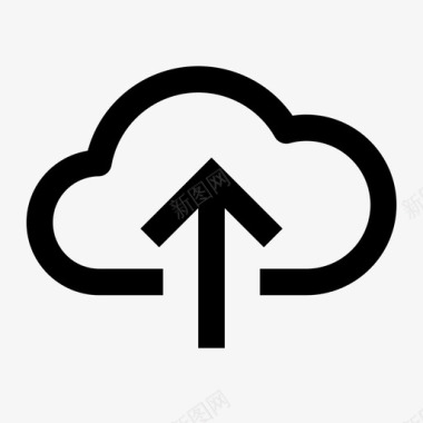 qq界面设计上传箭头云图标
