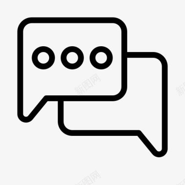 泡泡矢量聊天泡泡交谈图标