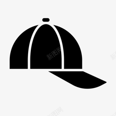 时装背景帽子棒球时装图标