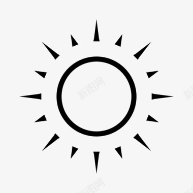 天气图标太阳明亮夏天图标