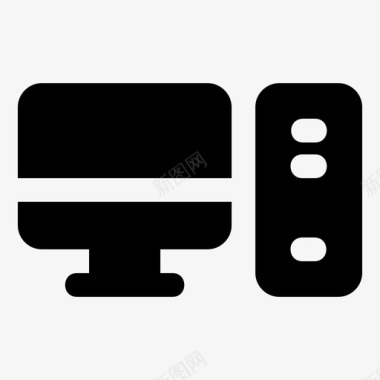 云服务器计算机设备监视器图标
