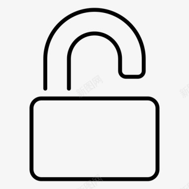 公共标识安全解锁钥匙保护图标