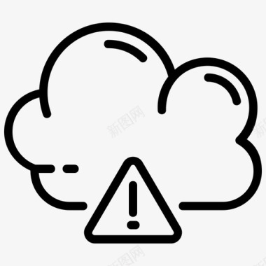 云服务器云错误警报危险图标