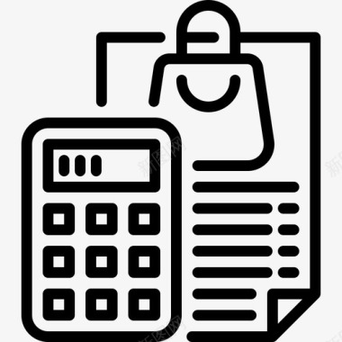购物排行榜计算器包电子商务图标