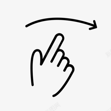 像手和手势向右滑动手势手图标