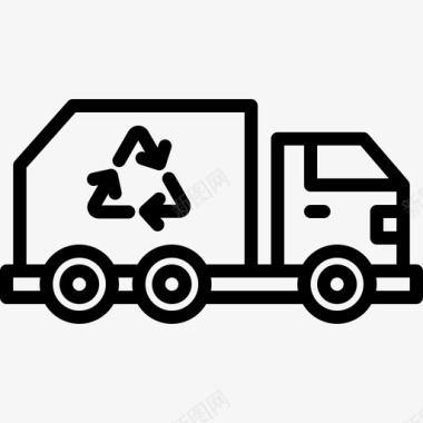 垃圾删除图标垃圾车回收运输图标