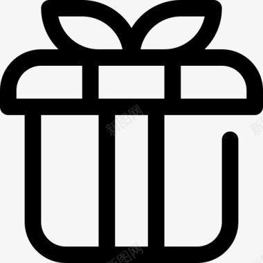 电子商务礼品礼品盒包装图标