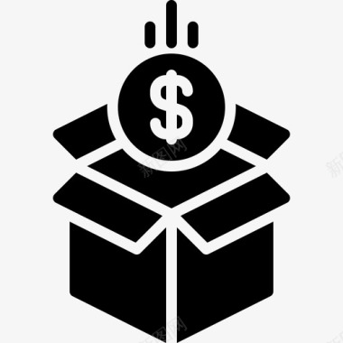 小吃盒子盒子慈善硬币图标