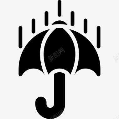 正在下雨伞保险保护图标