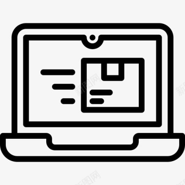 小吃盒子笔记本电脑盒子送货图标