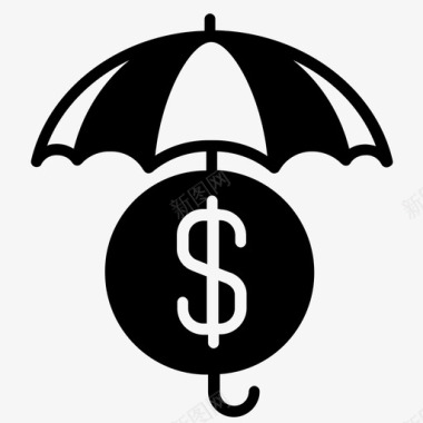 泼墨风格货币保护搜索引擎优化图标