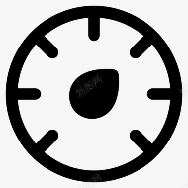 条形图表仪表板界面速度表图标