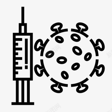 小病毒疫苗冠状病毒注射剂图标