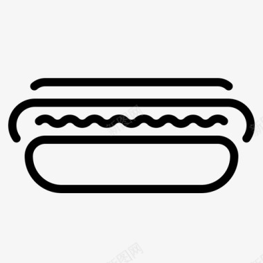 食物和饮料热狗面包食物图标