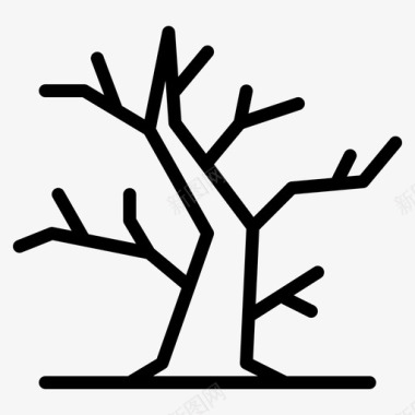 枯树树枝干图标