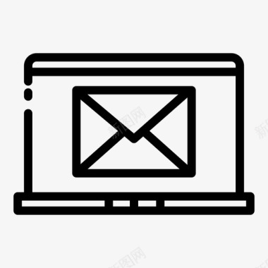 邮件后电子邮件互联网笔记本电脑图标