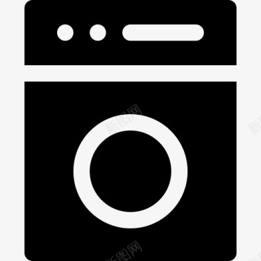 洗衣机洗衣机清洁洗衣图标