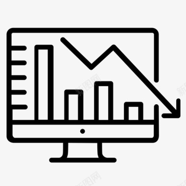 Metro风格图标商业报告图表损失图标