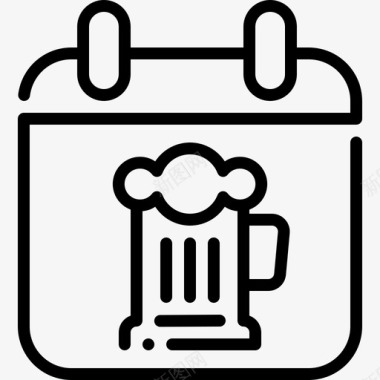 啤酒节畅饮日历啤酒德国图标