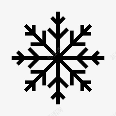 天气雪花雪花艺术天气图标