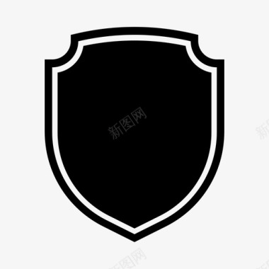 公共标识安全盾防御保护图标