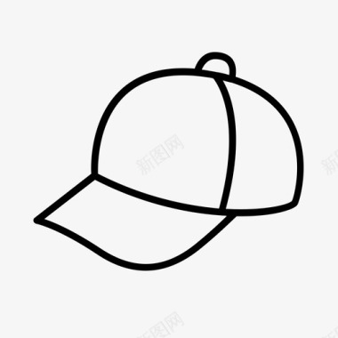 嘻哈矢量帽子棒球棒球帽图标
