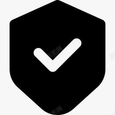 公共标识安全盾牌防御防护图标